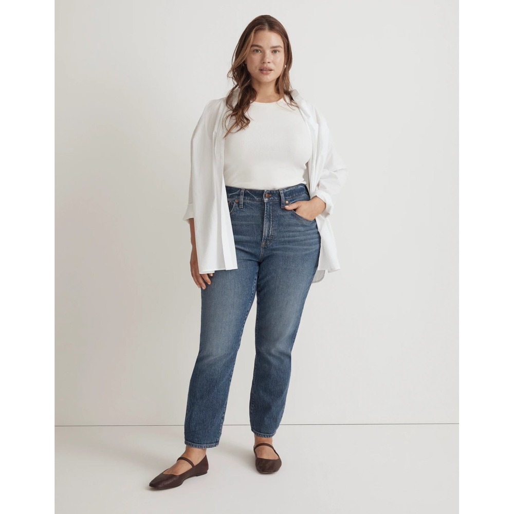 Madewell Women's The Plus Curvy Perfect Vintage Jean Deacatur Wash Size 16W EUC